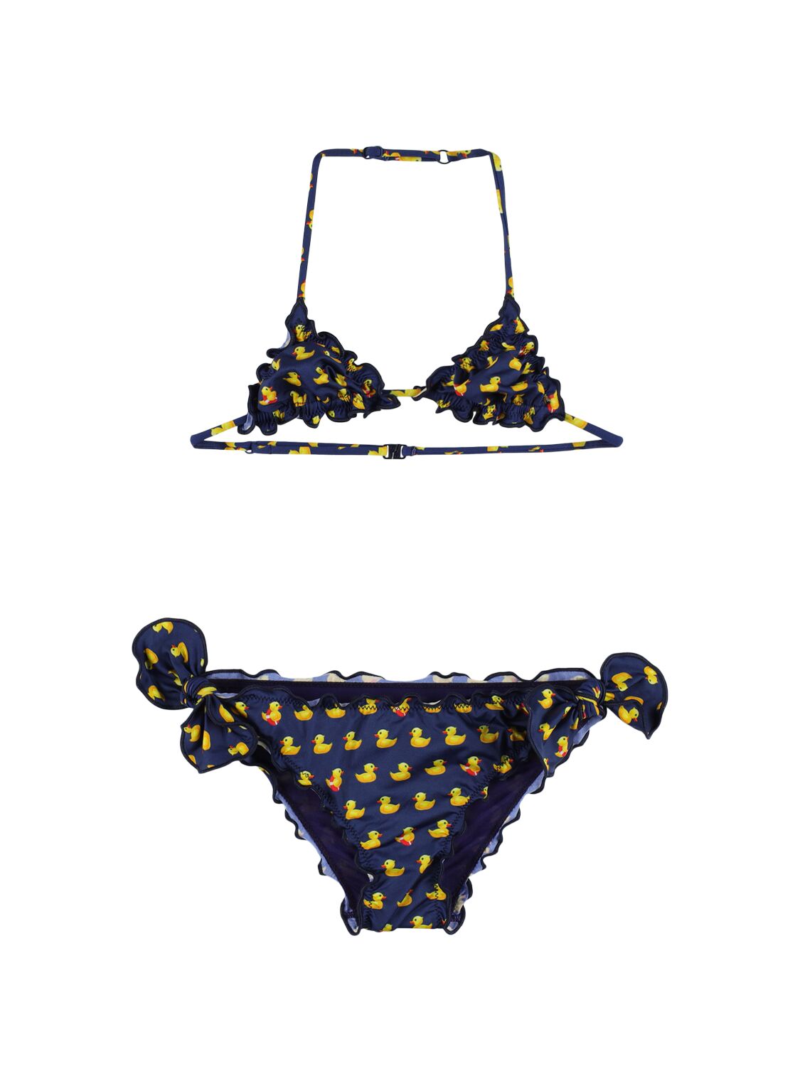 Mc2 Saint Barth Kids' Ducky Print Bikini In 蓝色,多色