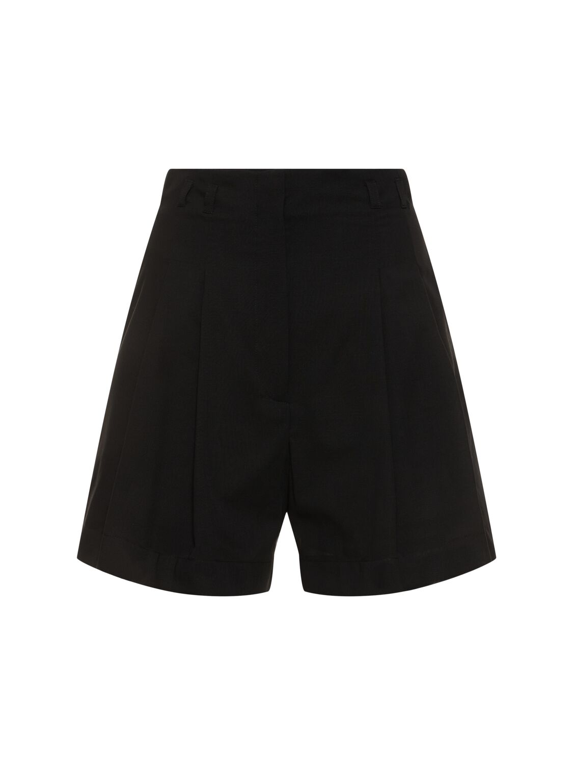 Image of Pleated Voile High Rise Shorts