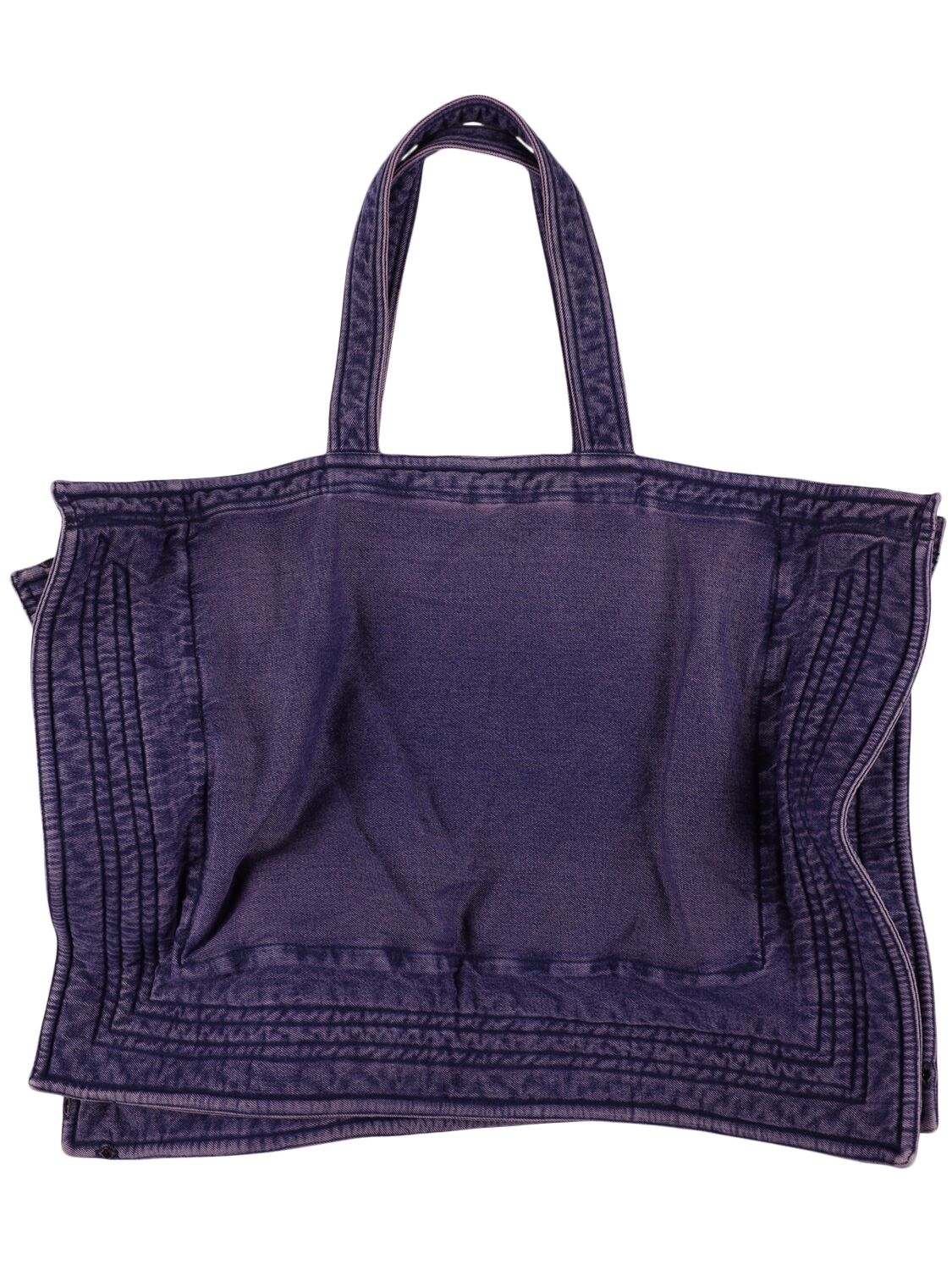 Shop Y/project Maxi Wire Cabas Tote Bag In Purple Navy