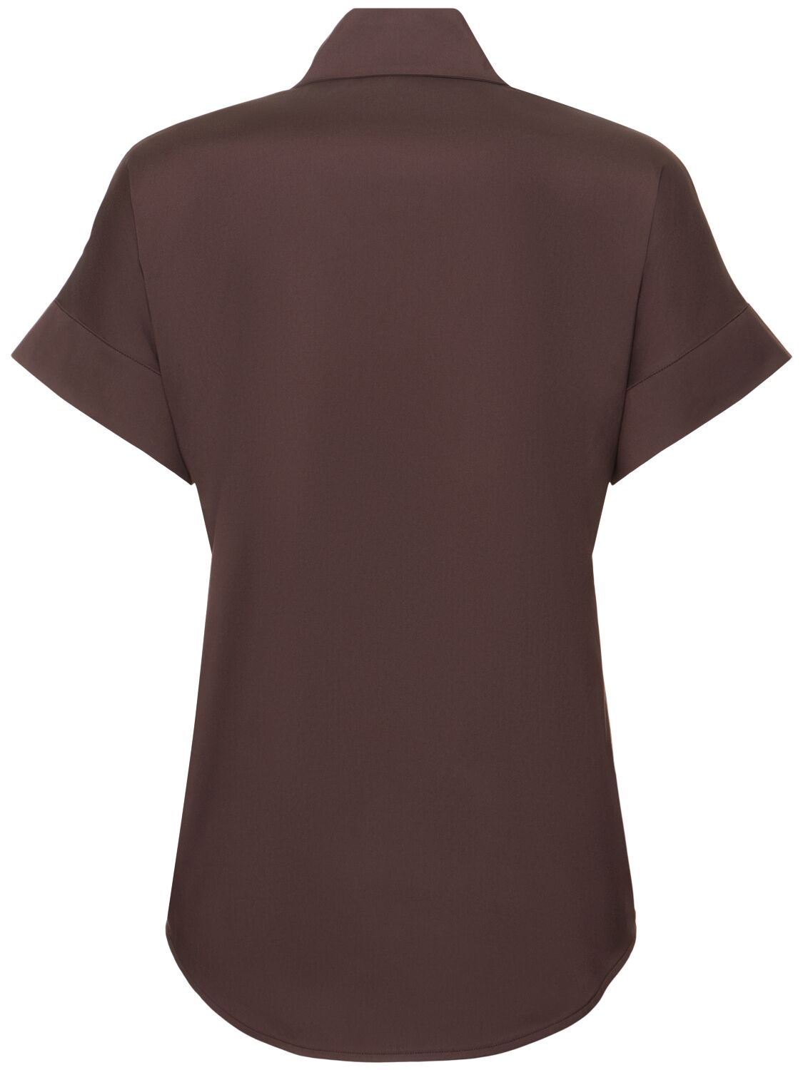 Shop Max Mara Oriana Poplin Short Sleeve Shirt In Brown
