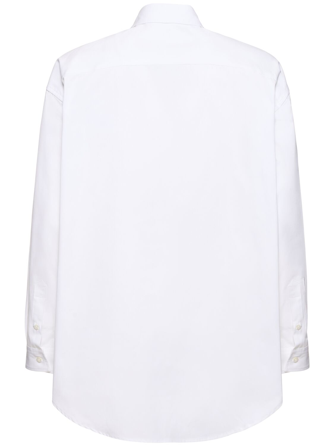 Shop Alyx Logo Embroidery Cotton Poplin Shirt In 白色