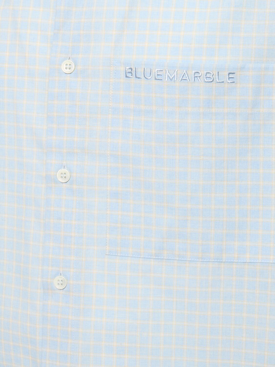 Shop Bluemarble Recycled Cotton & Poly S/s Shirt In Blue