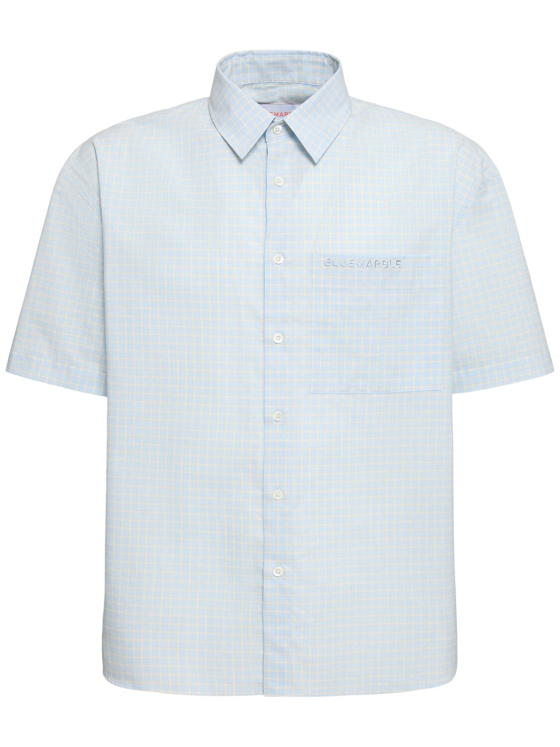 Bluemarble Recycled Cotton & Poly S/s Shirt In Blue
