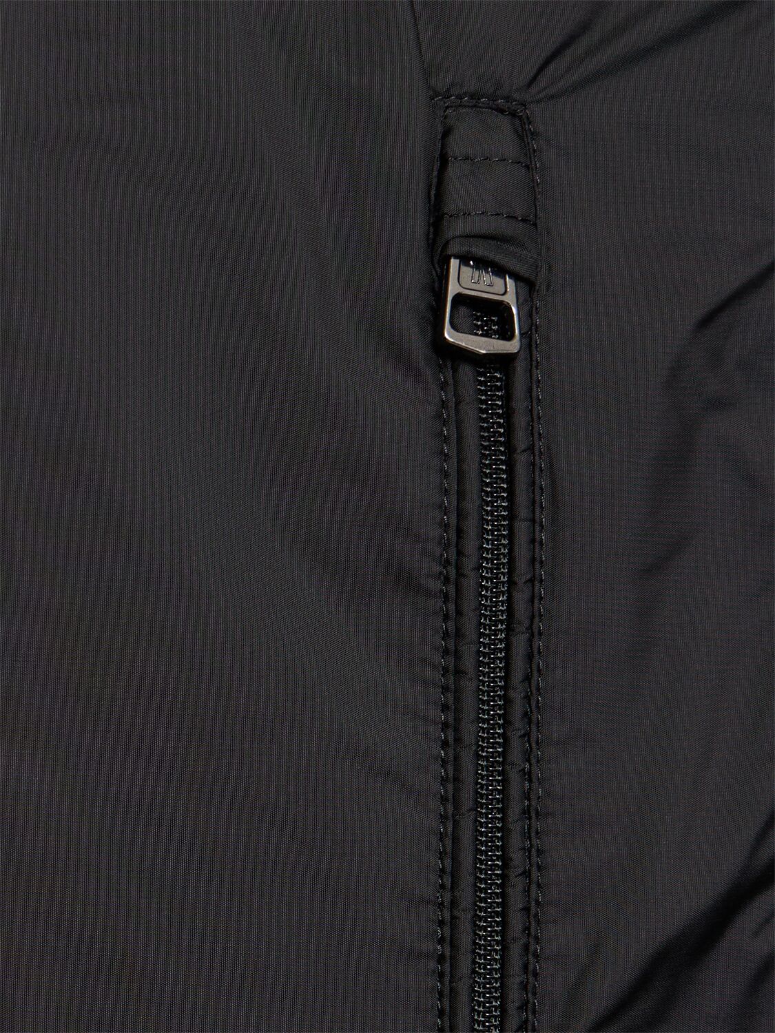 Shop Moncler Lez Nylon Rainwear Jacket In Black