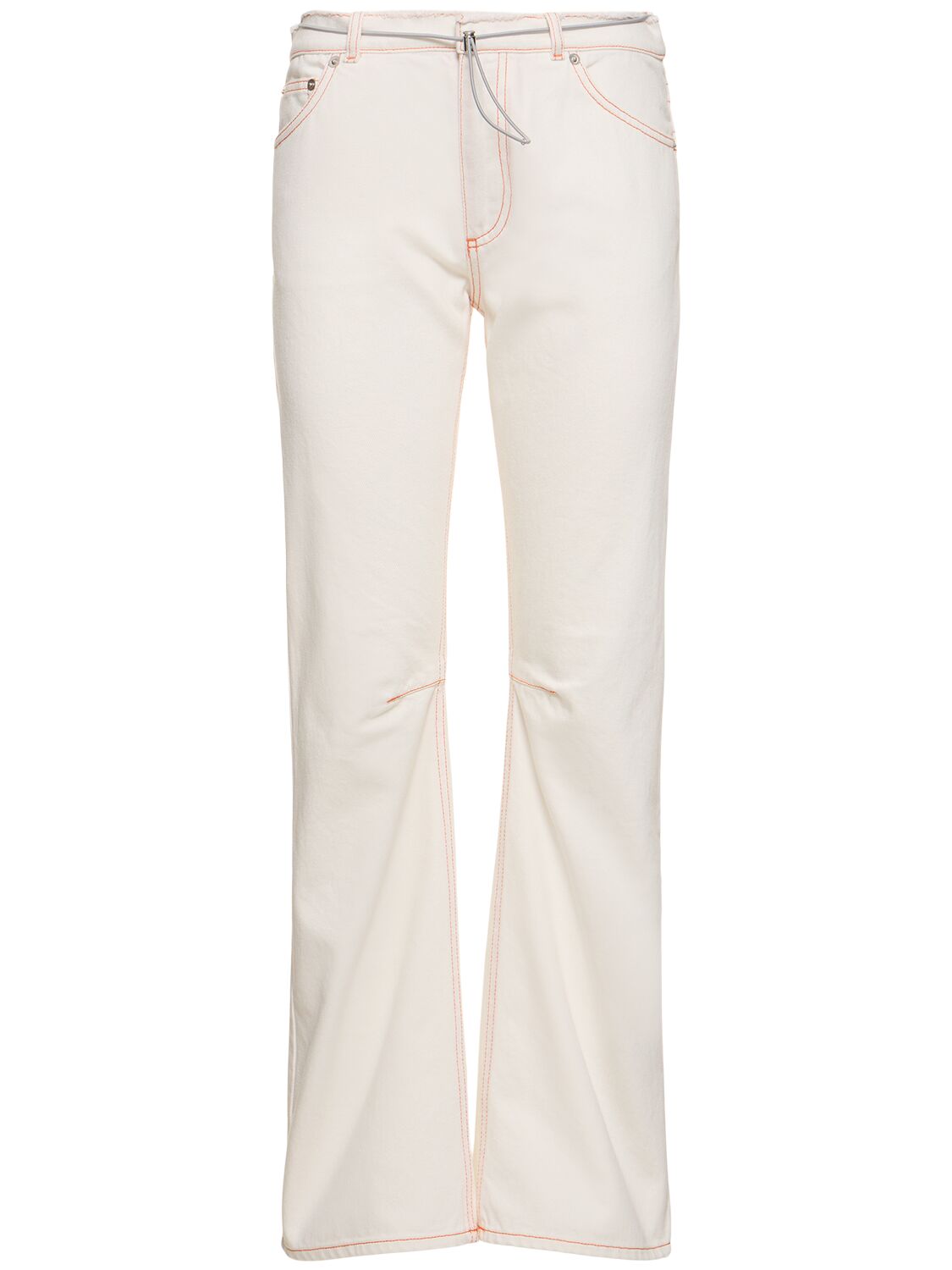 Shop Cormio Amanda Low-waist Straight Jeans In 白色