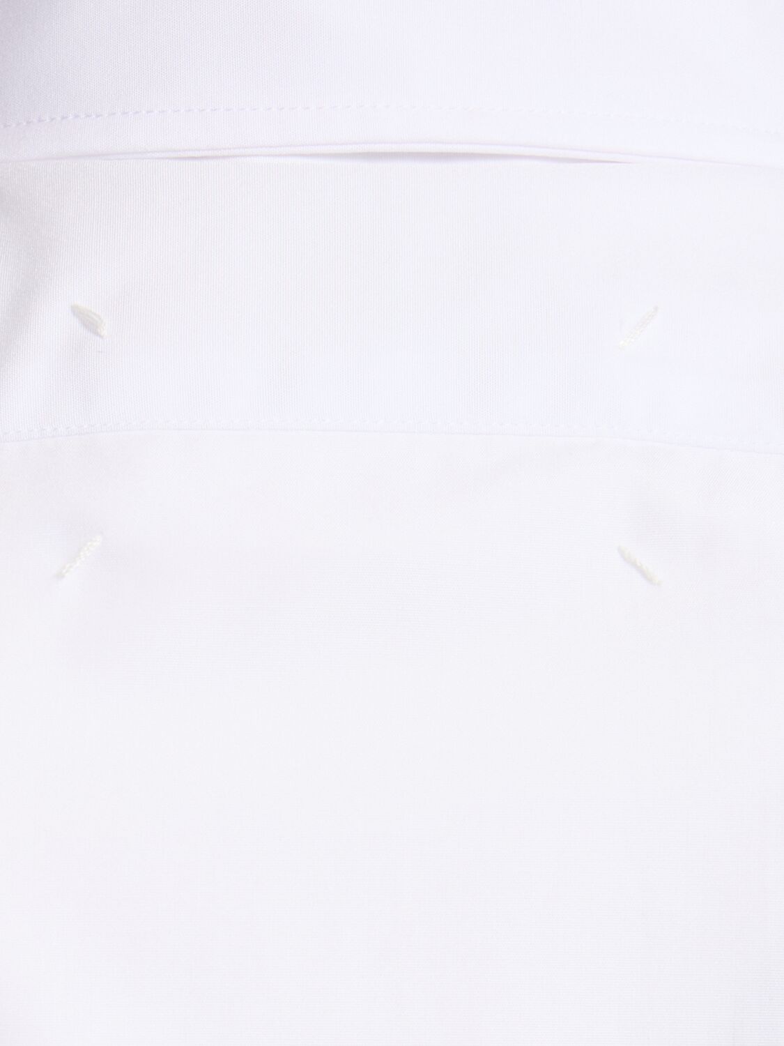 Shop Maison Margiela Cotton Poplin Short Sleeved Shirt In 白色