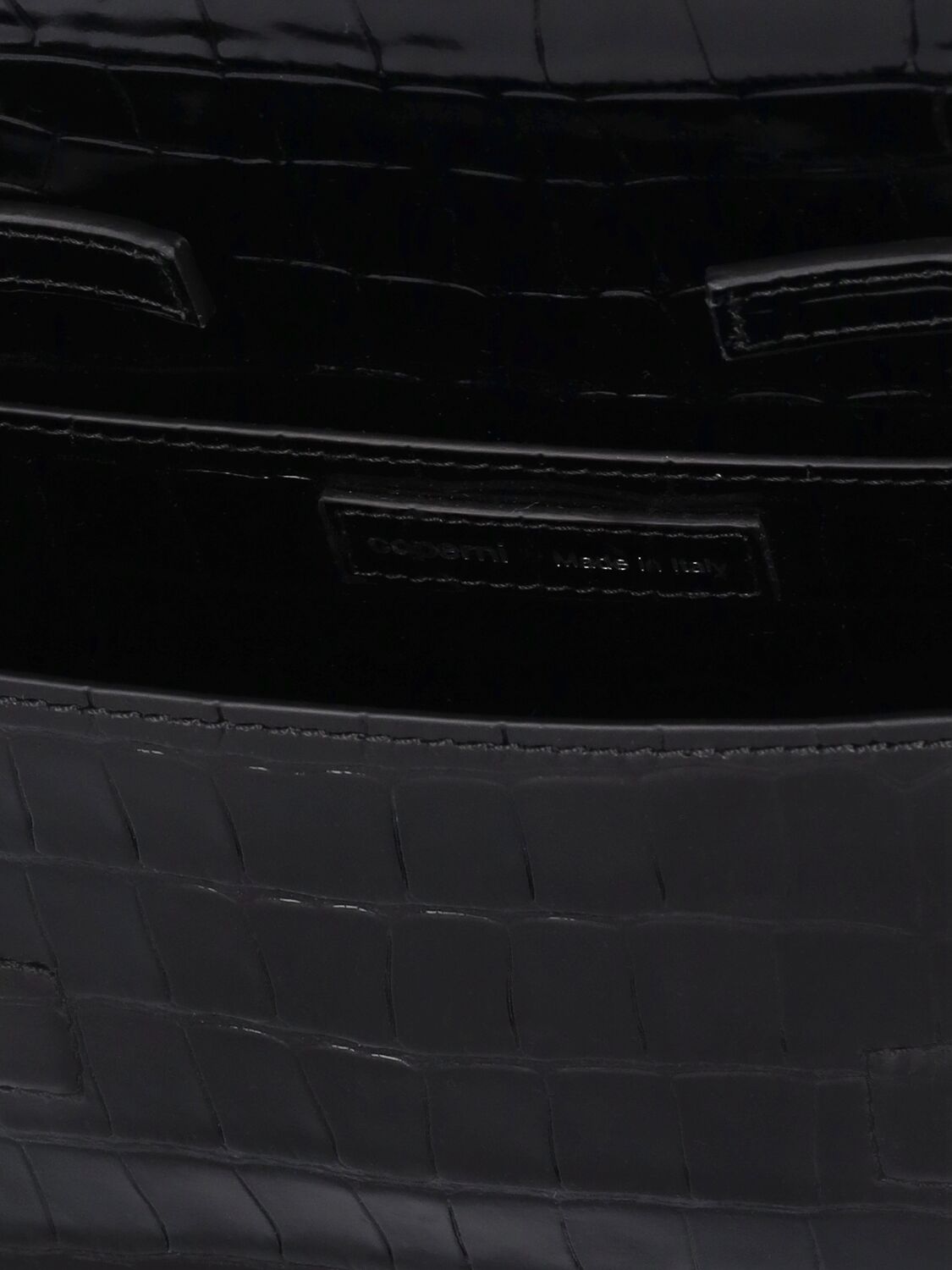 Shop Coperni Mini Folder Embossed Leather Bag In Black