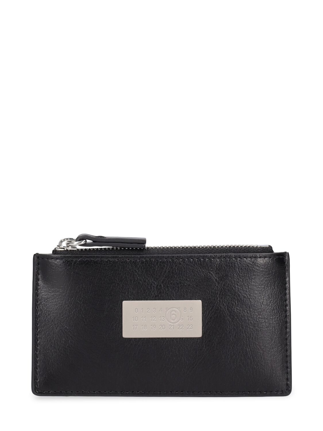 Mm6 Maison Margiela Numeric Bifold Leather Wallet In Black