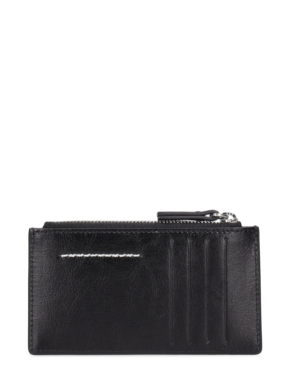 Shop Mm6 Maison Margiela Numeric Bifold Leather Wallet In Black