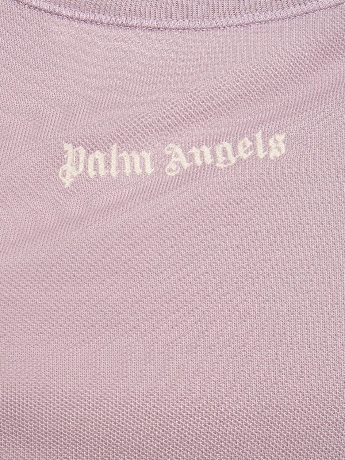 Shop Palm Angels Classic Logo Cotton Tank Top In Lilac