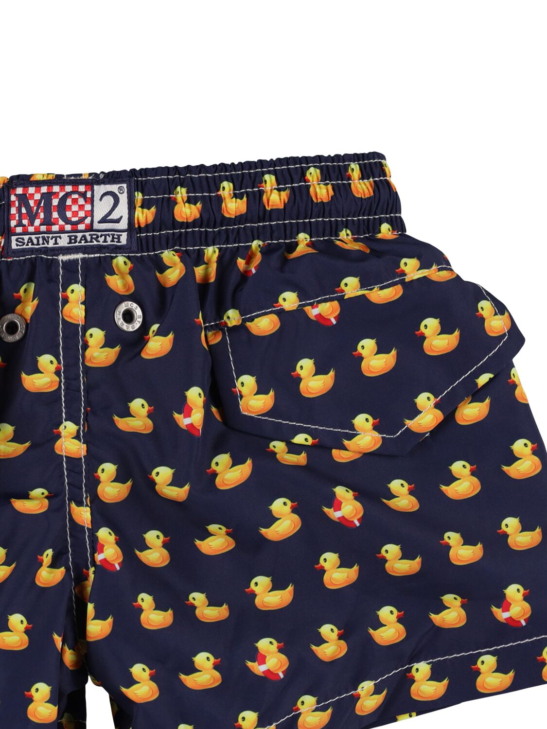 Shop Mc2 Saint Barth Ducky Print Nylon Swim Shorts In 蓝色,多色