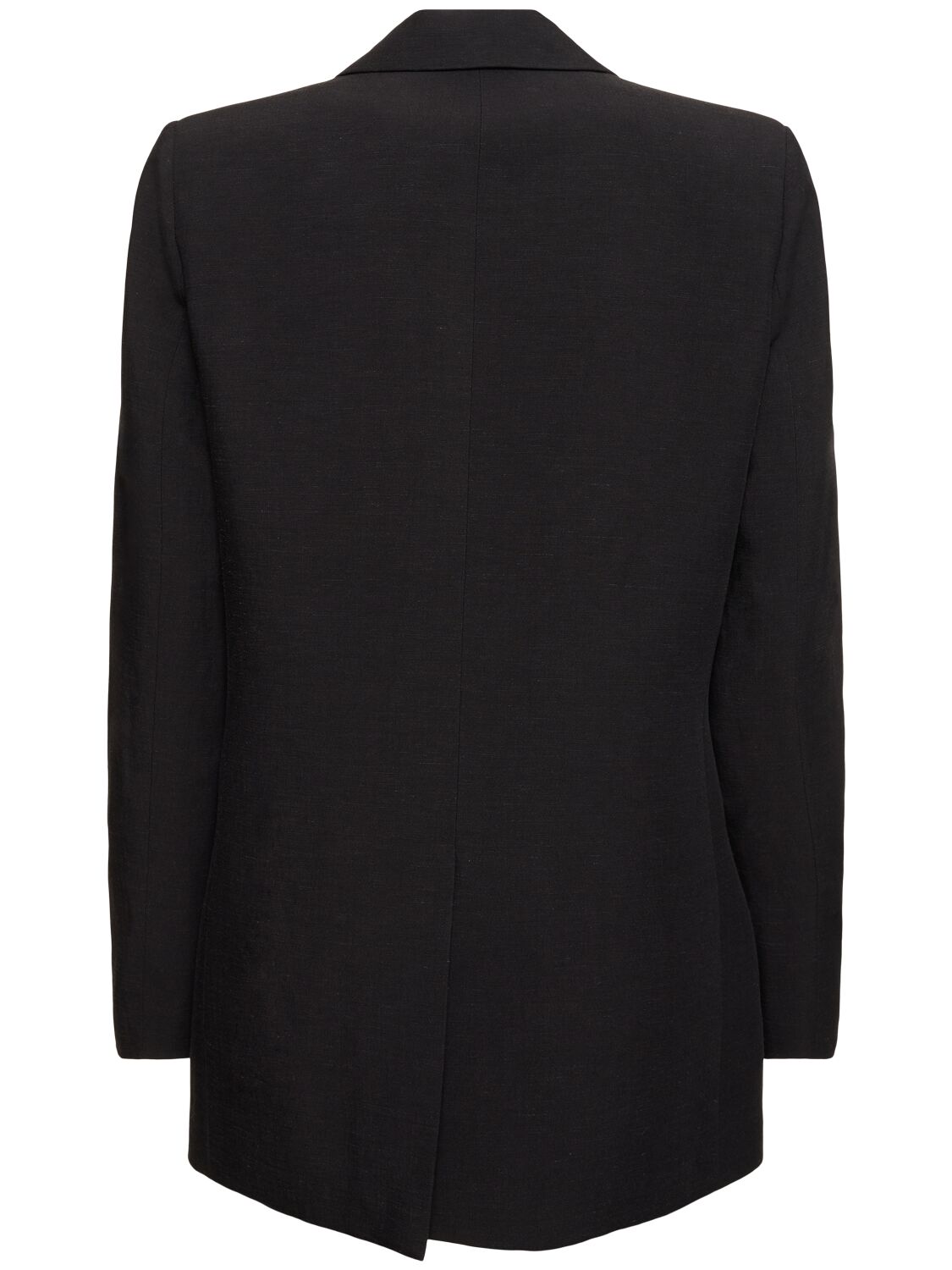 Shop Blazé Milano Rox Star Everyday Viscose & Linen Blazer In 黑色
