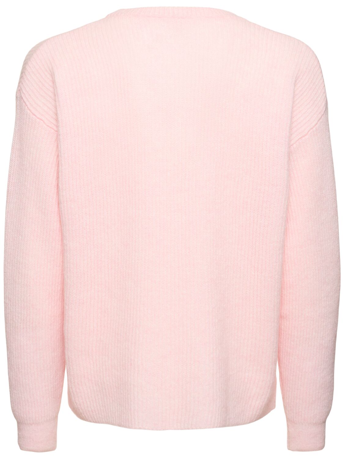 Shop Sunflower Air Wool Blend Rib Knit Sweater In 粉色