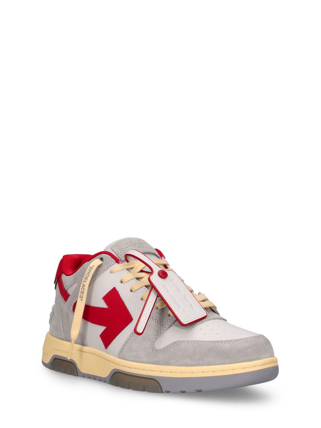 Shop Off-white Out Of Office Suede Sneakers In Red,grey