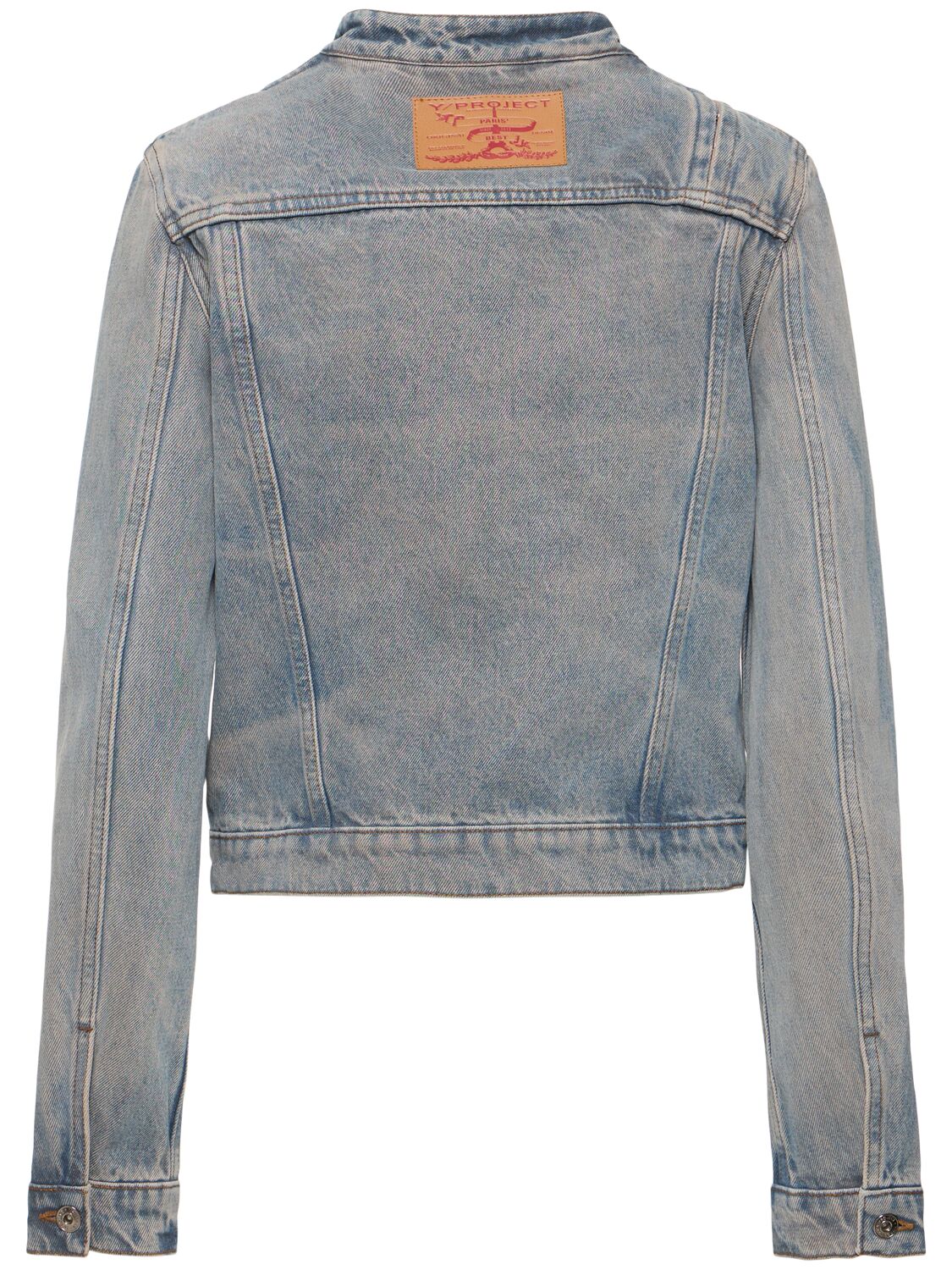 Shop Y/project Denim Hooks & Buttons Jacket In Light Blue