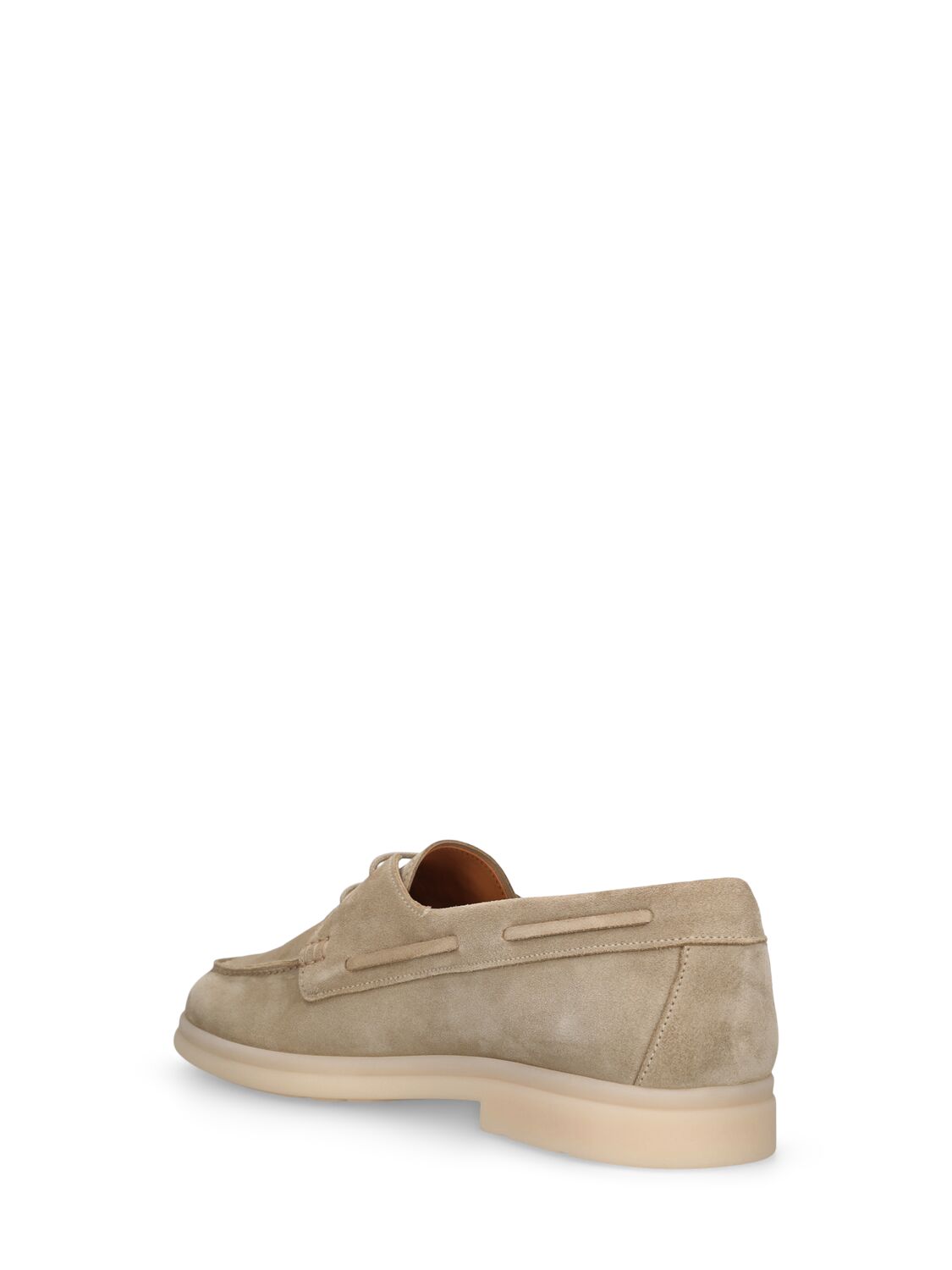 Shop Church's Morley Suede Lace-up Boat Shoes In Desert