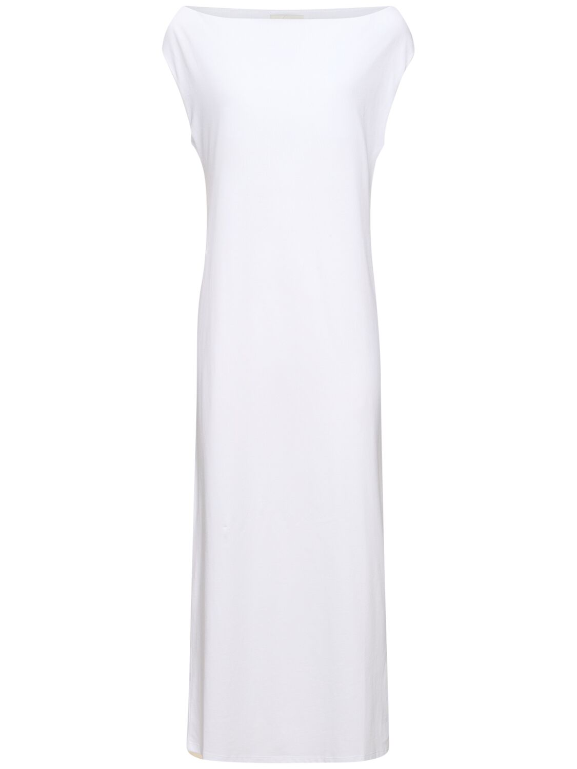 Loulou Studio Martial Cotton Midi Dress In White