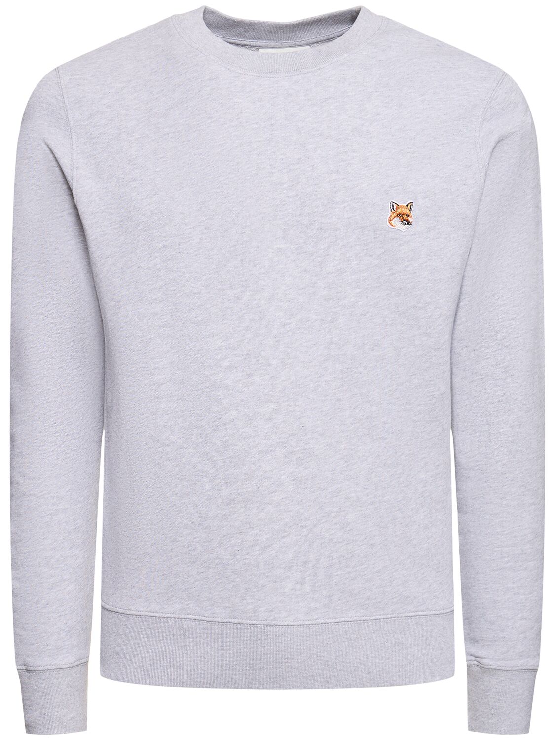 Maison Kitsuné Fox Head Patch Regular Sweatshirt In Light Grey