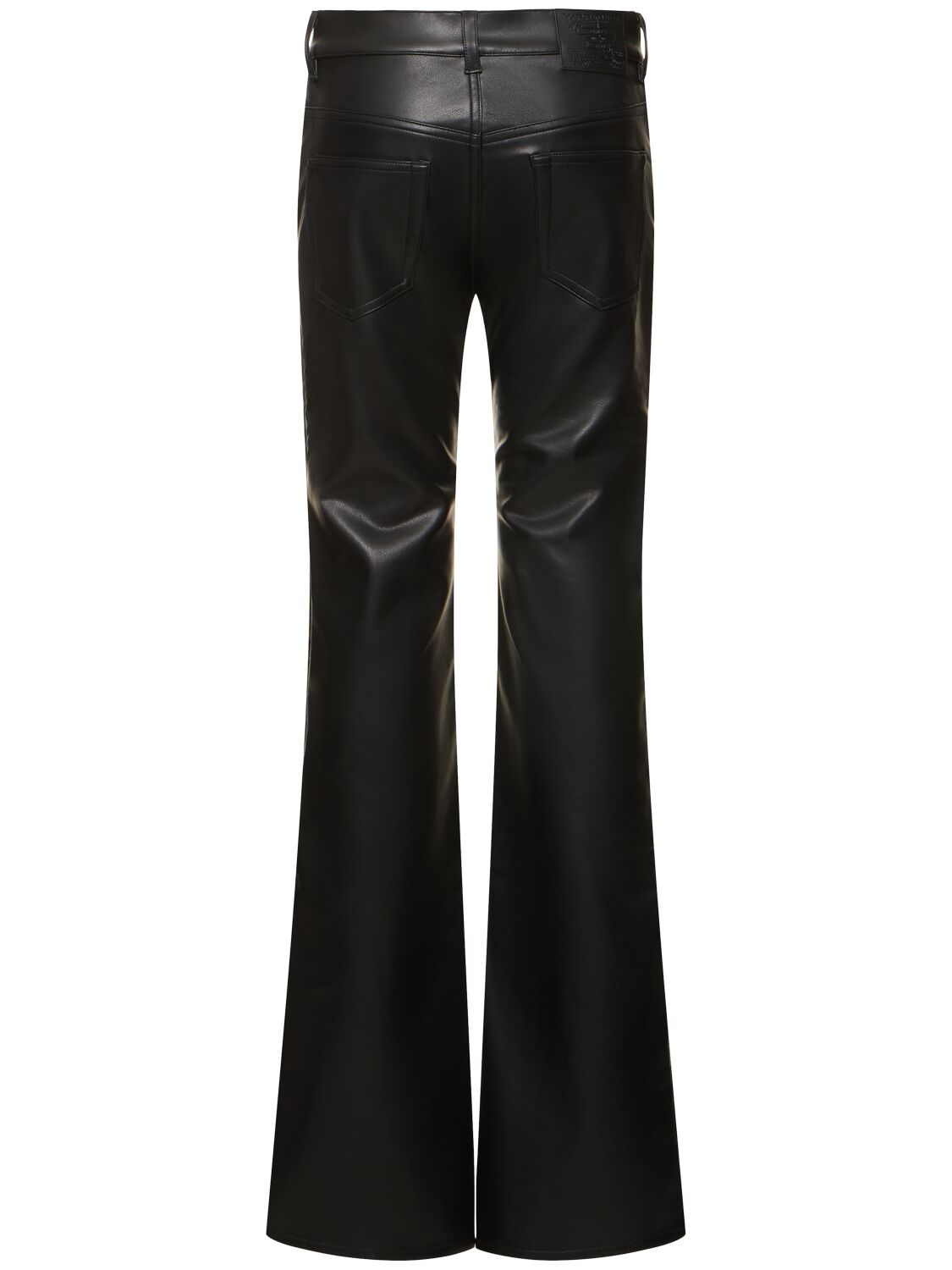 Shop Y/project Faux Leather Flared Pants W/ Hooks In Black