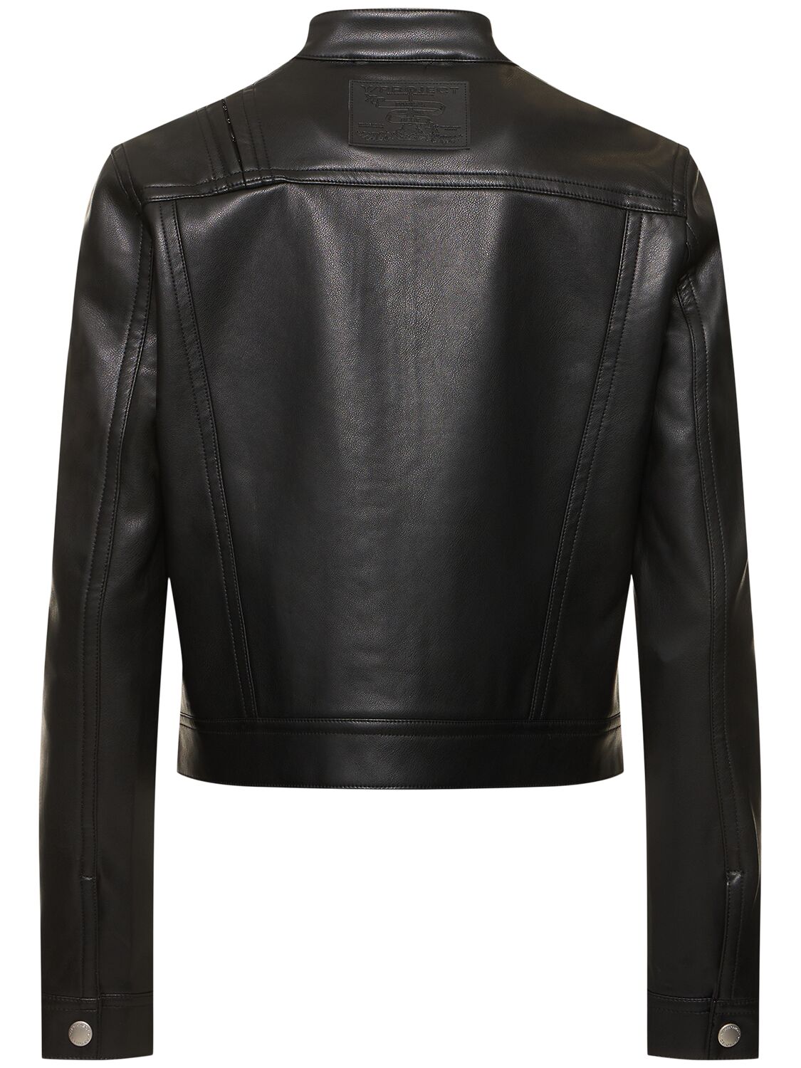 Shop Y/project Faux Leather Biker Jacket W/ Hooks In Black