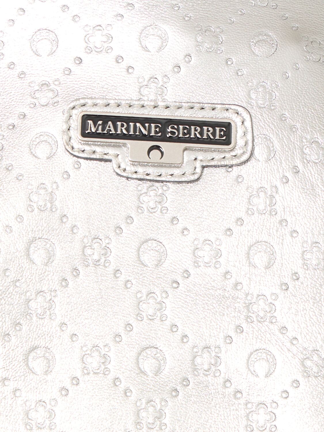 Shop Marine Serre Laminated Leather Aviator Jacket In Silver