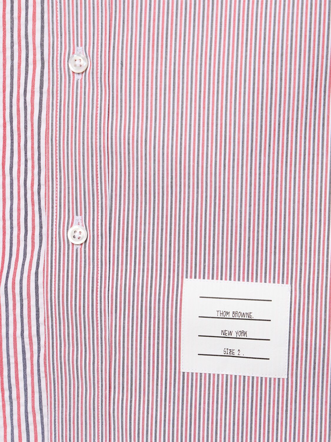 Shop Thom Browne Button Down Cotton Straight Fit Shirt In Rwbwht