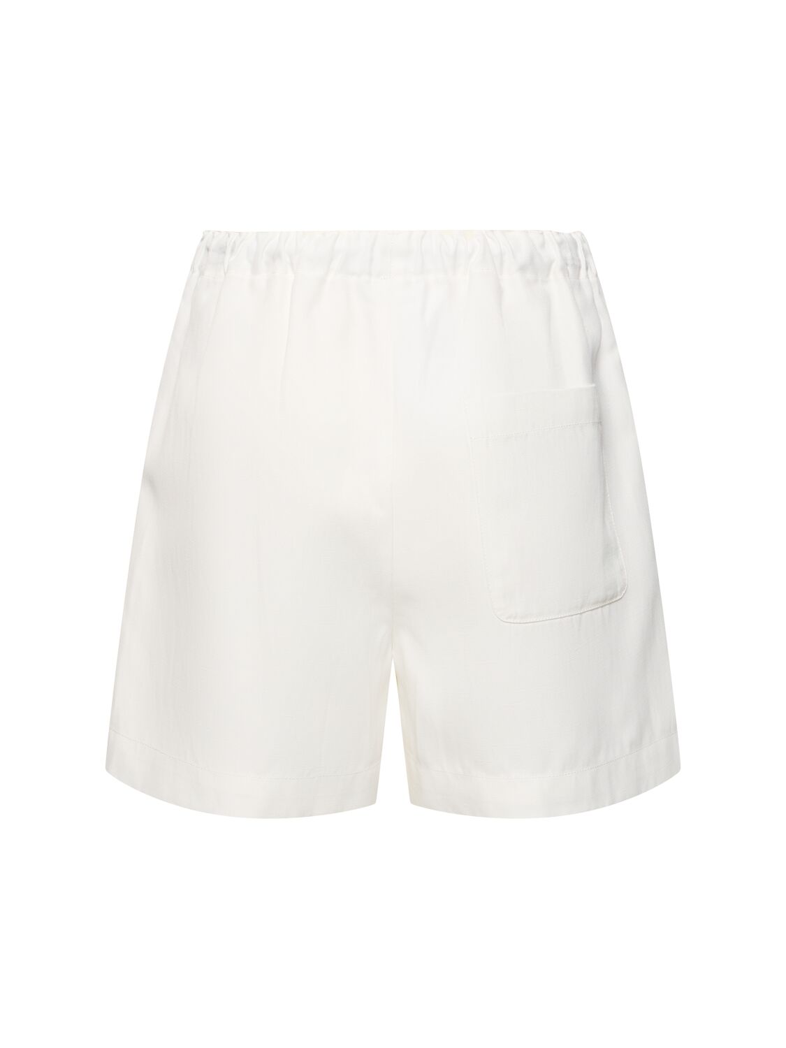 Shop Loulou Studio Seto Viscose Blend Shorts In Ivory