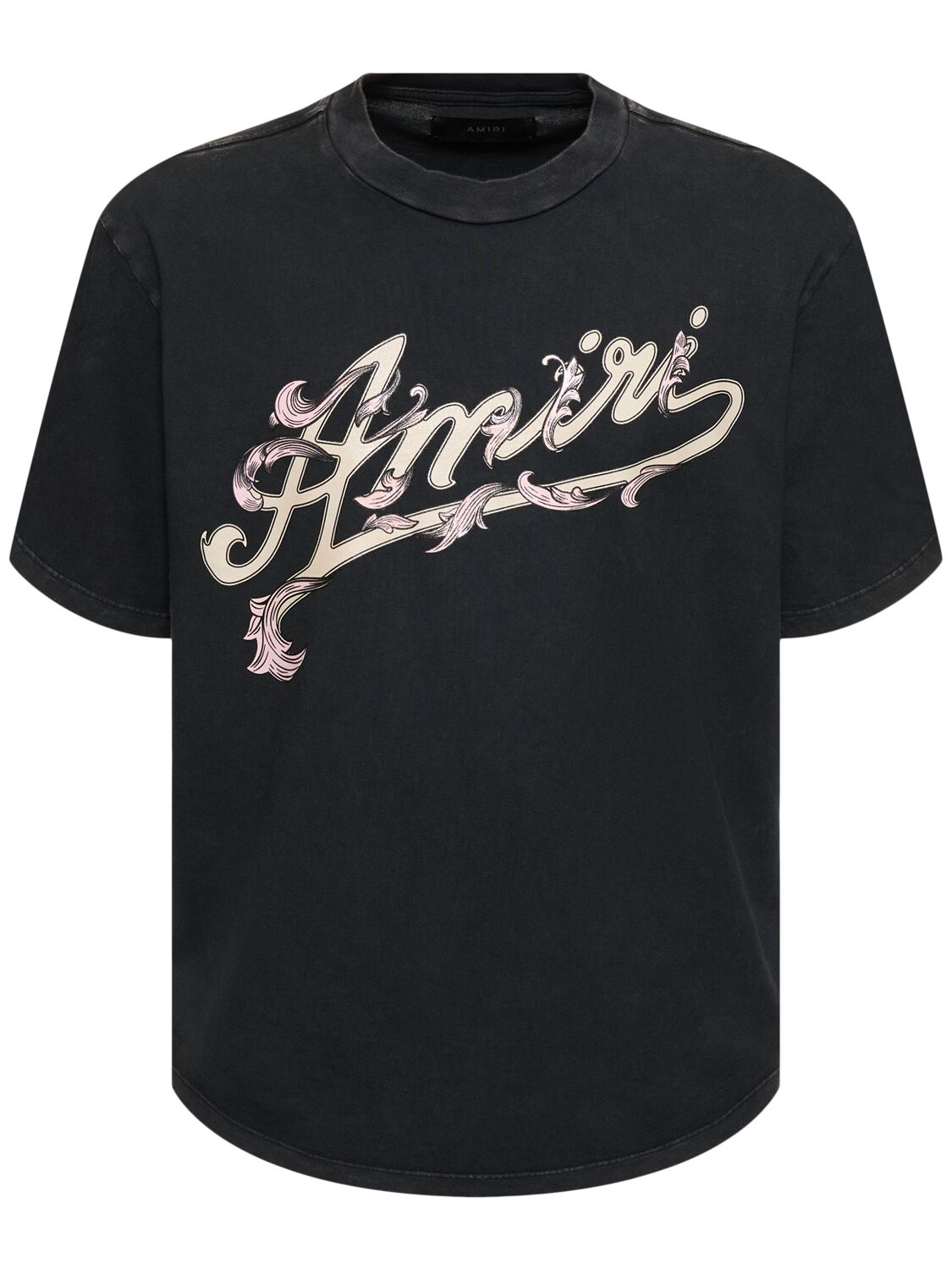 Amiri Logo Cotton Jersey T-shirt In Black