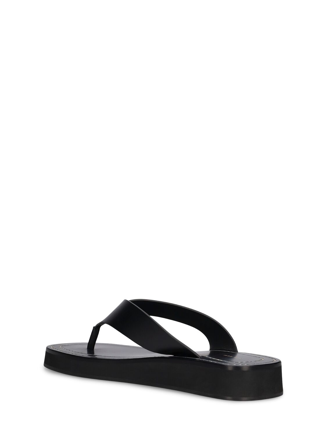 Shop The Row 20mm Ginza Leather Thong Sandals In Black