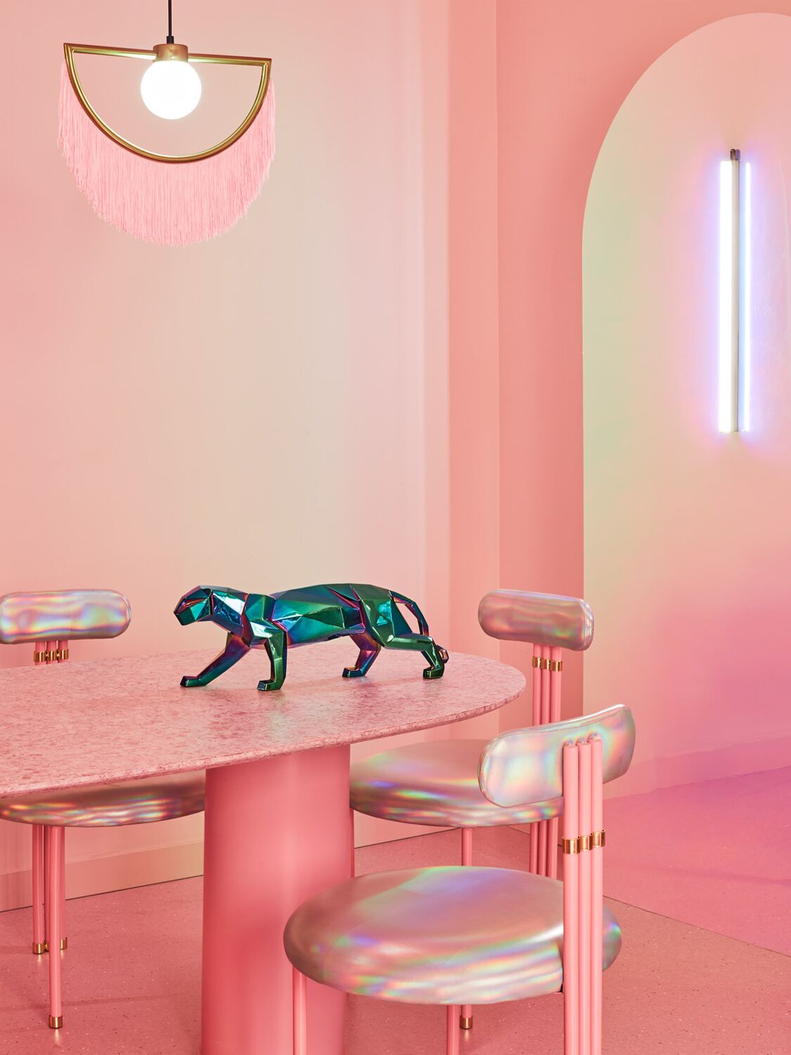Shop Lladrò Iridescent Panther Figurine In Multicolor