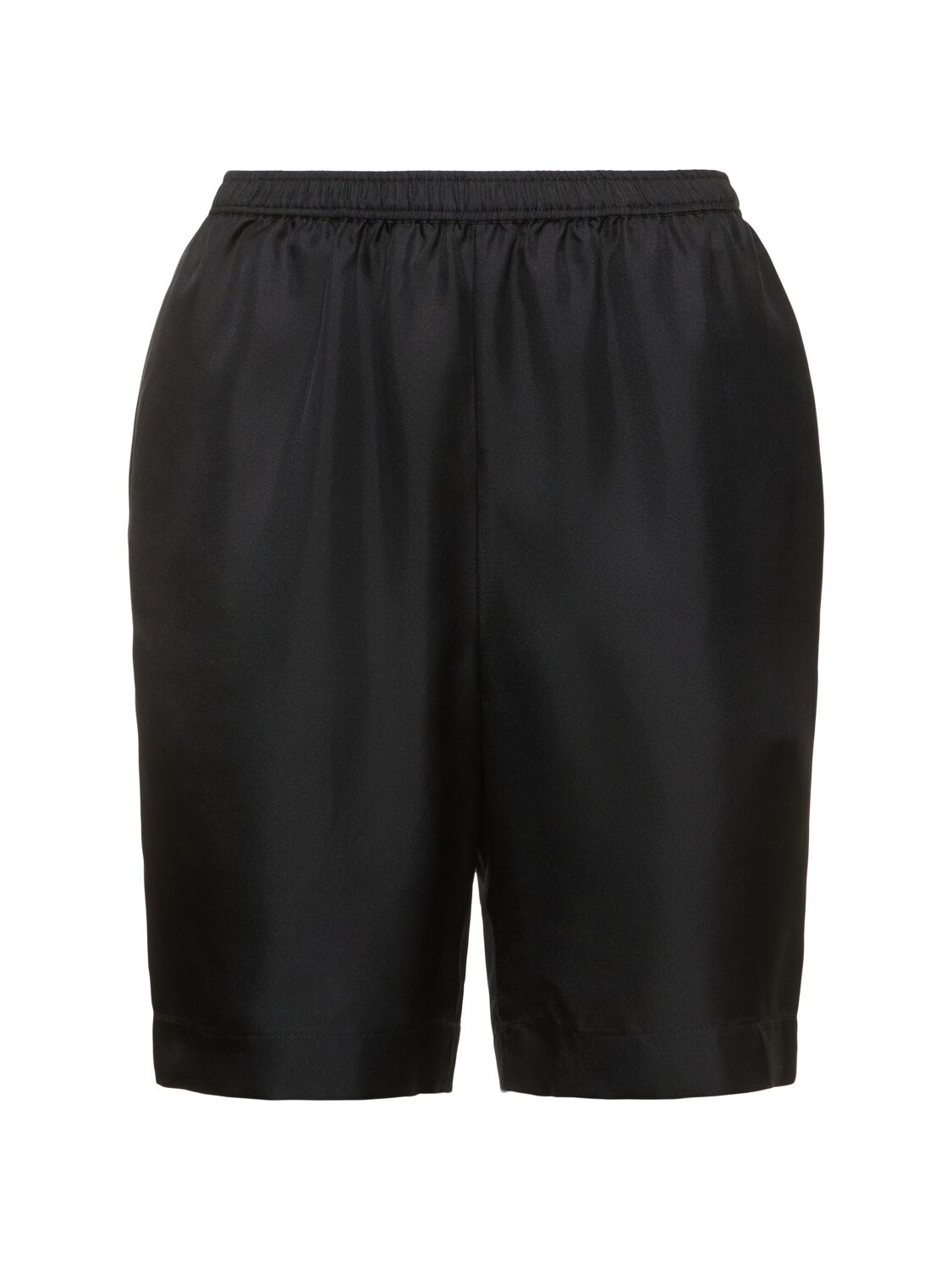 Loulou Studio Zinia Silk Shorts In Black