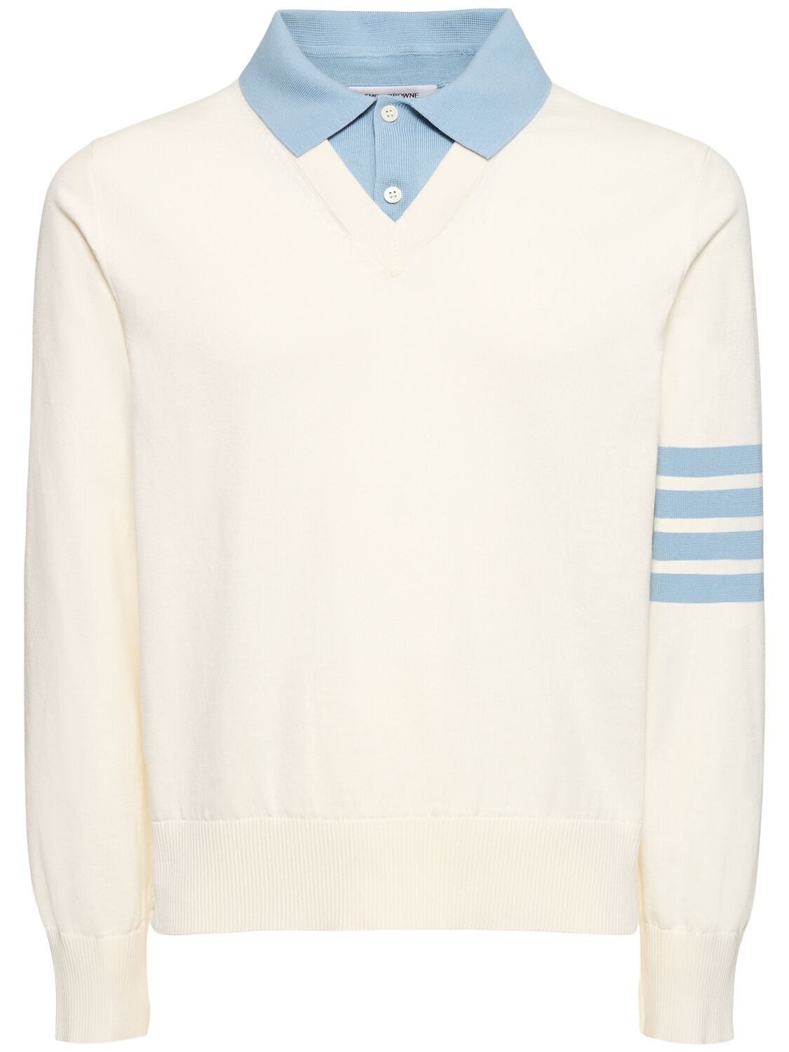 Image of Layered V Neck Polo Sweater