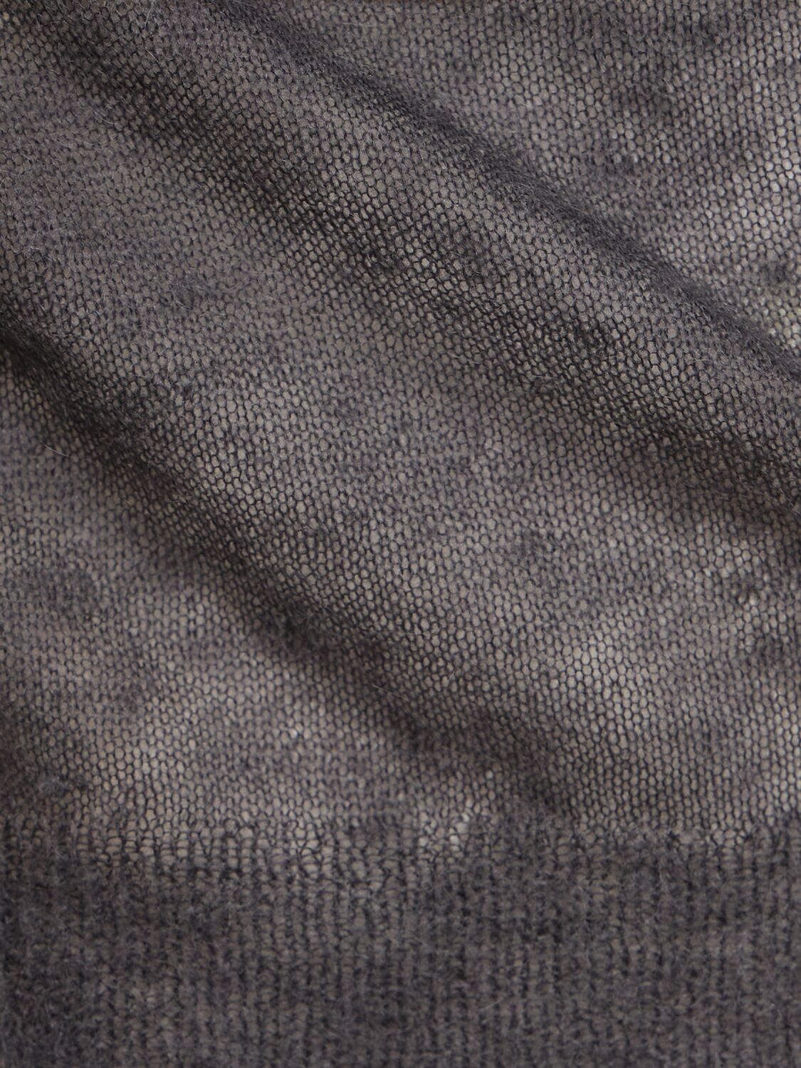 Shop Auralee Mohair & Wool Knit T-shirt In Grey