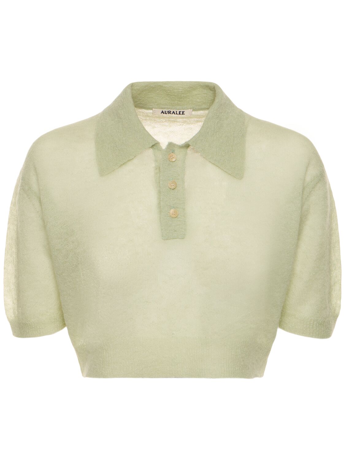 Image of Mohair & Wool Knit Short Polo