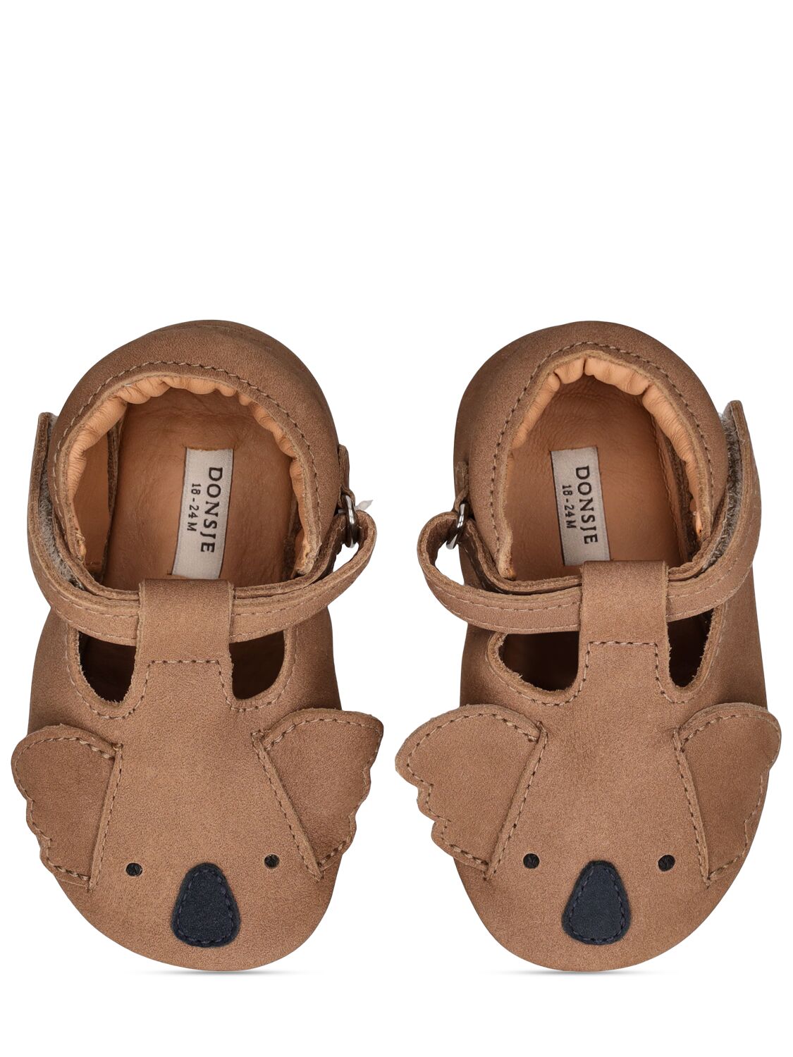 Shop Donsje Koala Leather Pre-walker Shoes In Brown