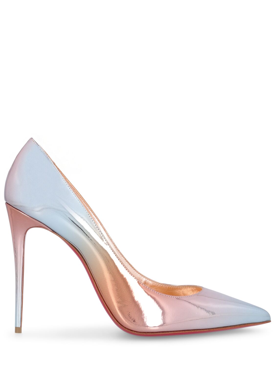 Christian Louboutin 100mm Kate Degradé Leather Pumps In Gray