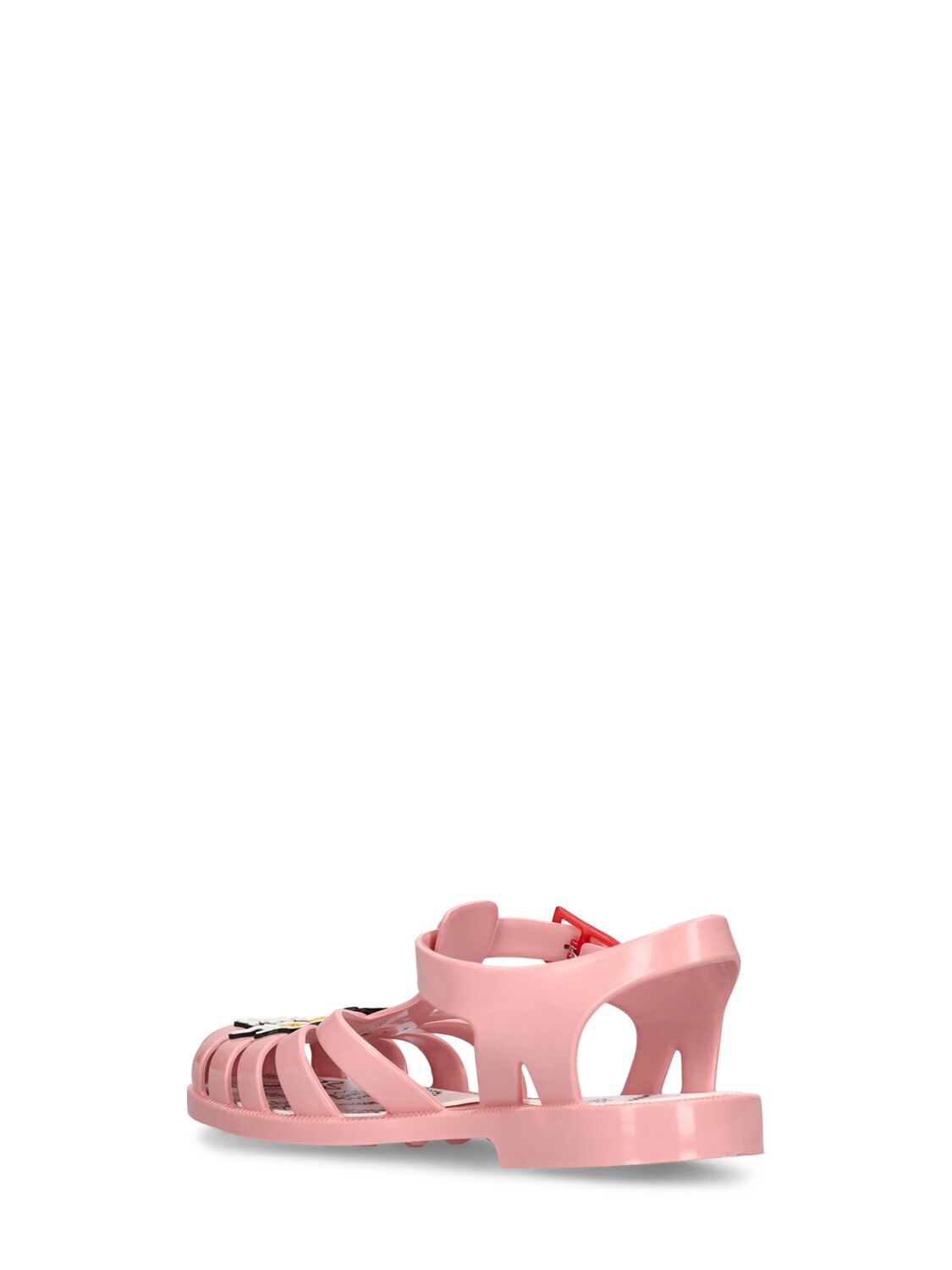 Shop Kenzo Logo Patch Pvc Sandals In Pink