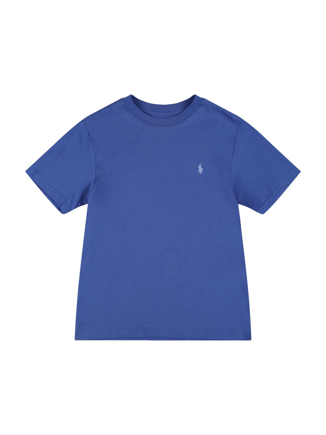 Ralph Lauren Babies' Logo Embroidered Cotton Jersey T-shirt In Blue