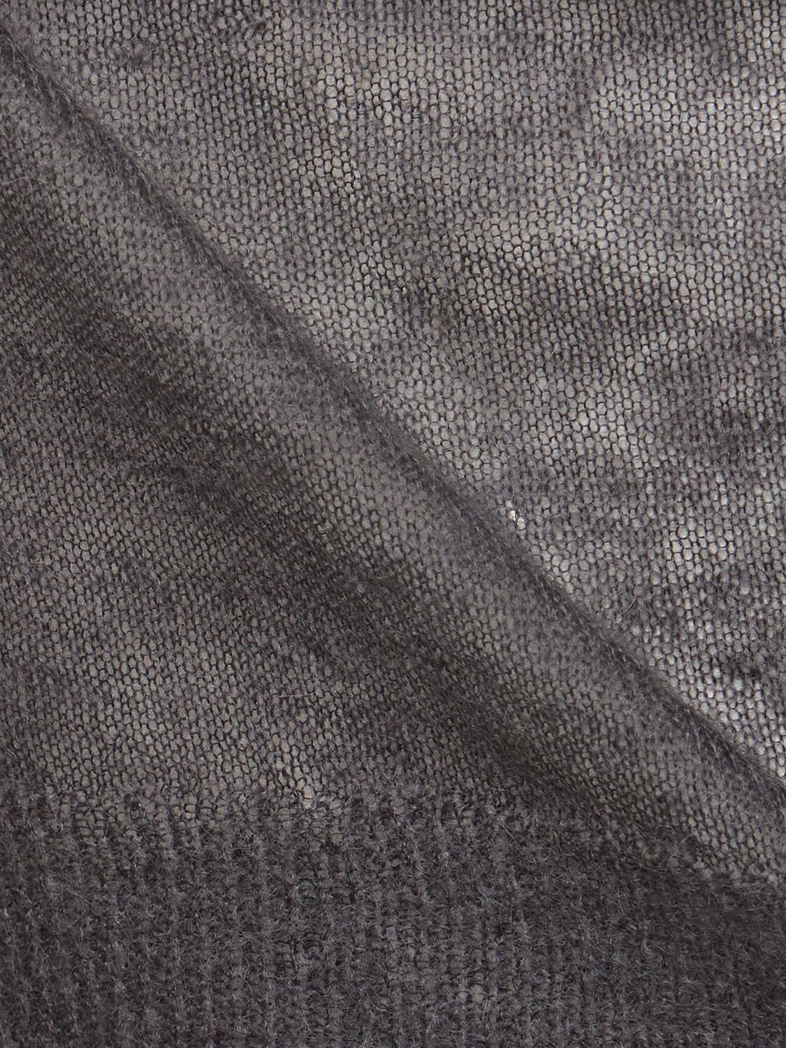 Shop Auralee Mohair & Wool Knit Tank Top In Grey