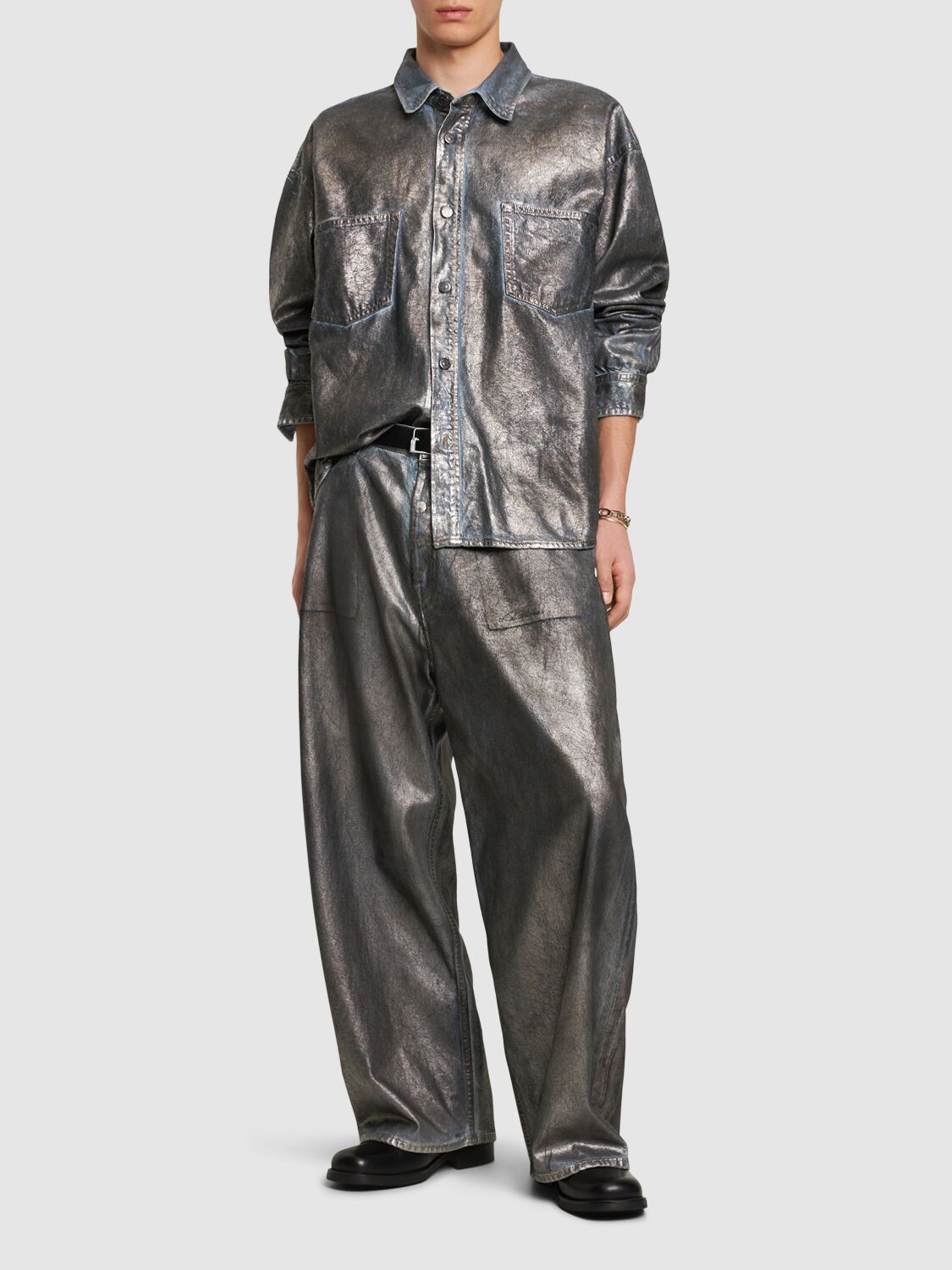 Lunar Coated Cotton Denim Jeans