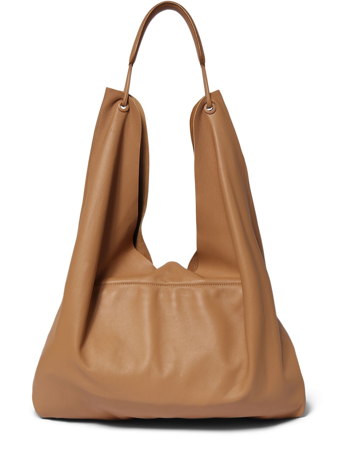 Shop The Row Bindle Leather Tote Bag In Cream Blk