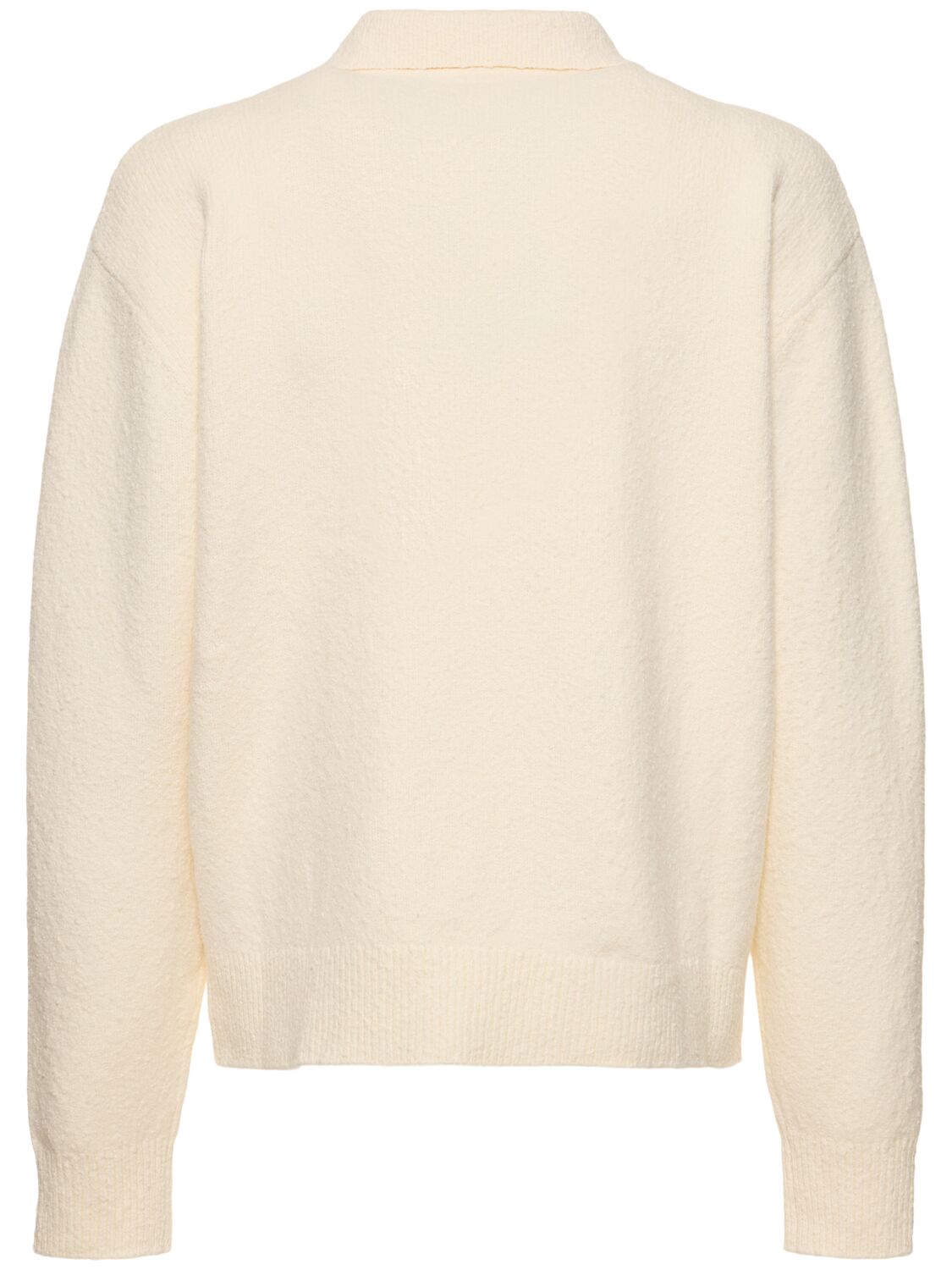 Shop Axel Arigato Team Polo Cotton Blend Sweater In Beige