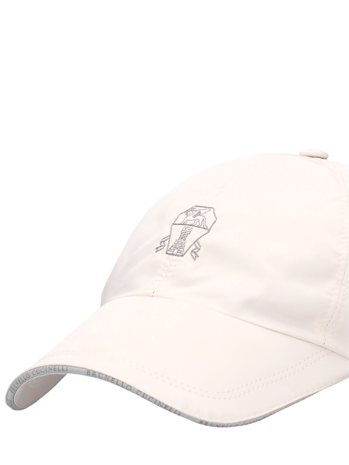 Shop Brunello Cucinelli Logo Baseball Cap In Ivory