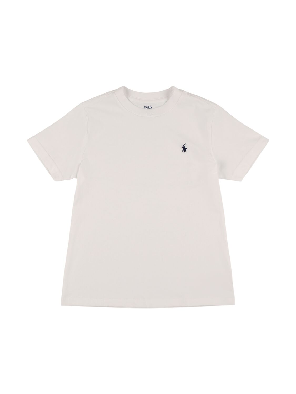 Ralph Lauren Kids' Logo Embroidered Cotton Jersey T-shirt In White