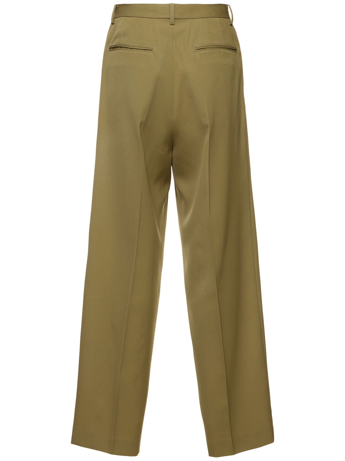 Shop Auralee Light Wool Gabardine Pants In Khaki