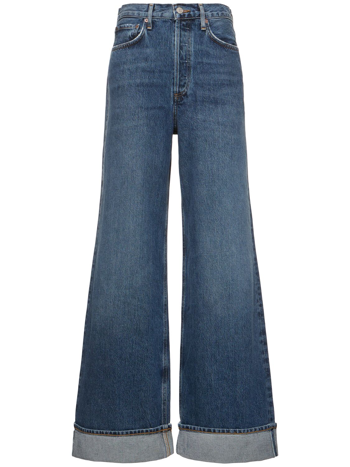 Agolde Dame Organic Cotton Slung Baggy Jeans In Blue