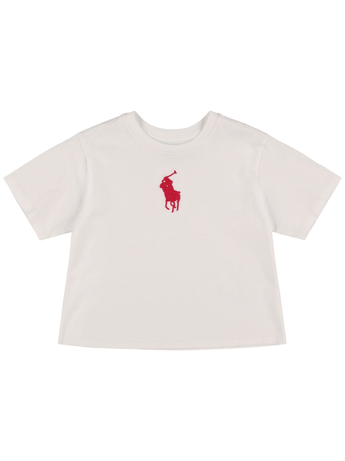 Ralph Lauren Babies' Embroidered Logo Cotton Jersey T-shirt In White