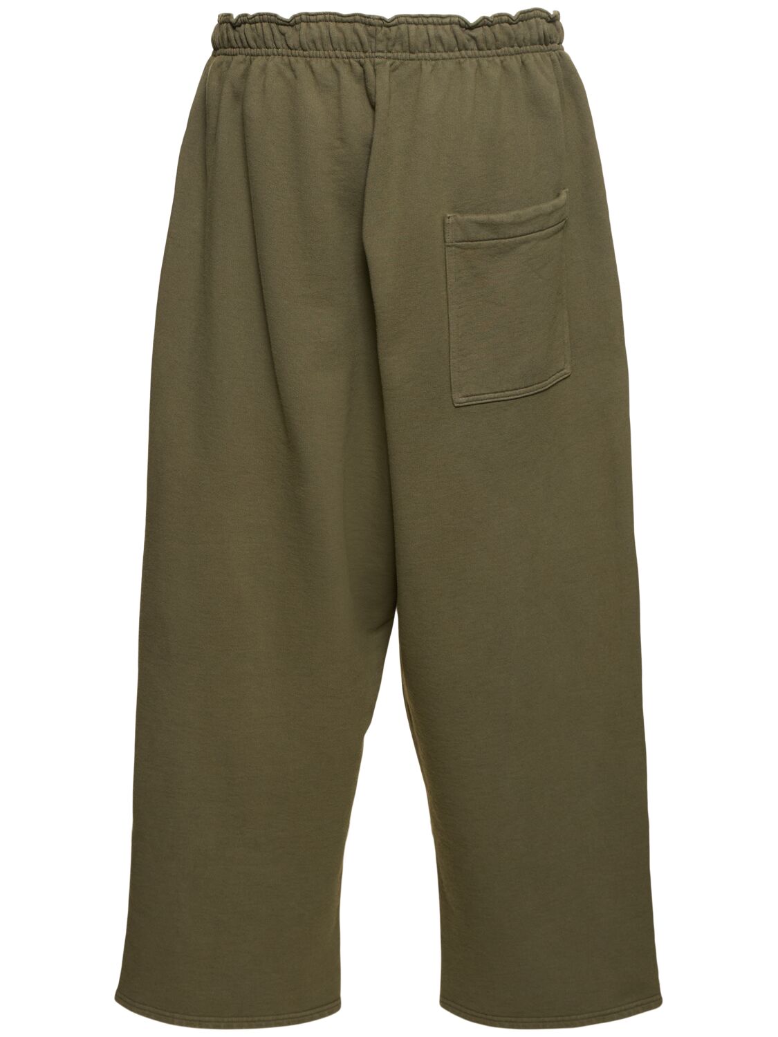Shop Hed Mayner Compact Brushed Cotton Jersey Pants In Green