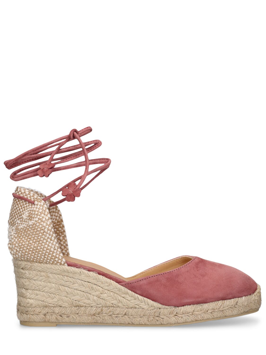 Image of 60mm Carina Suede Espadrille Wedges