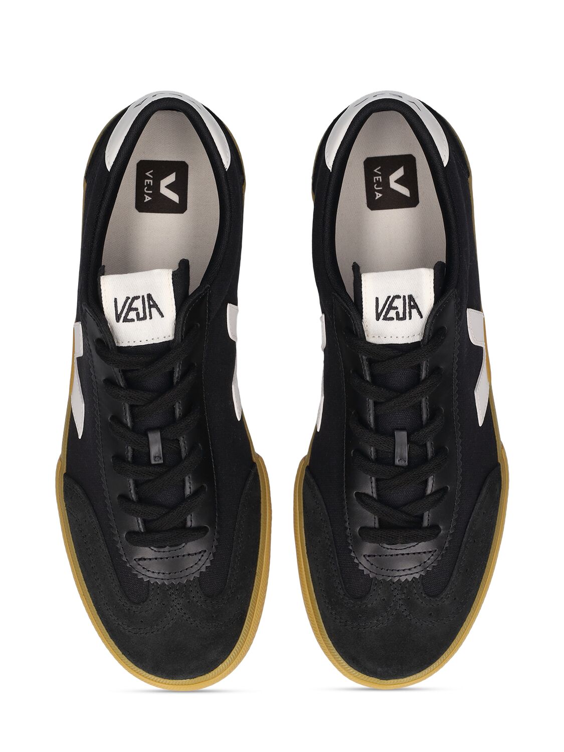 Shop Veja Volley Sneakers In Black